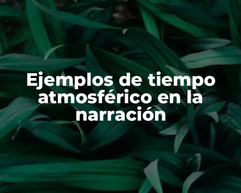 Ejemplos de tiempo atmosférico en la narración