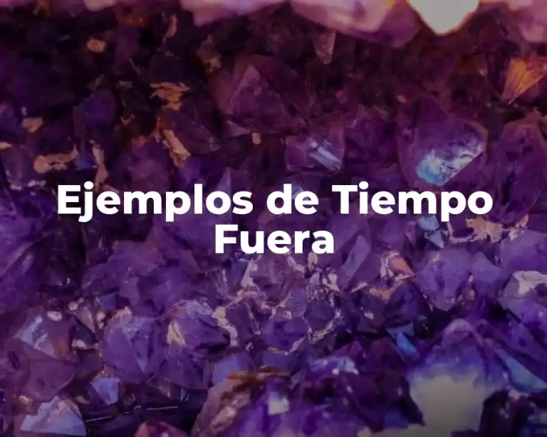 Ejemplos de Tiempo Fuera