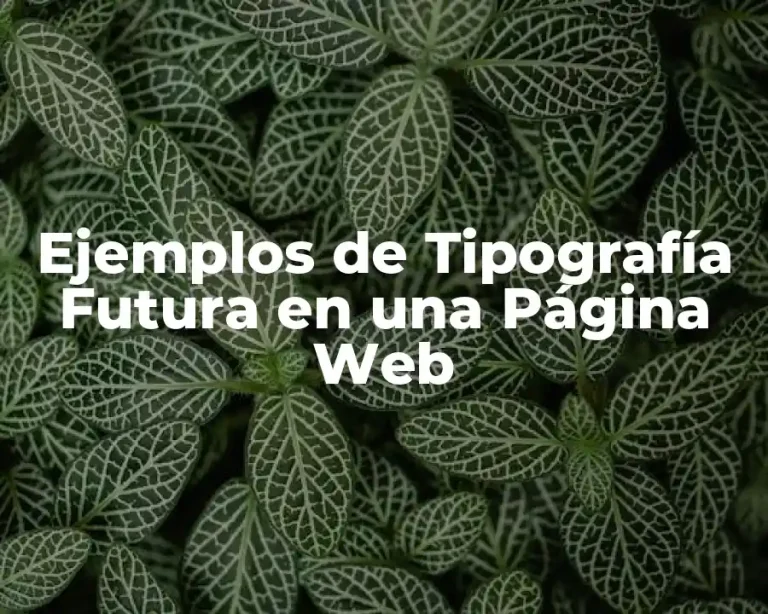 Ejemplos de Tipografía Futura en una Página Web