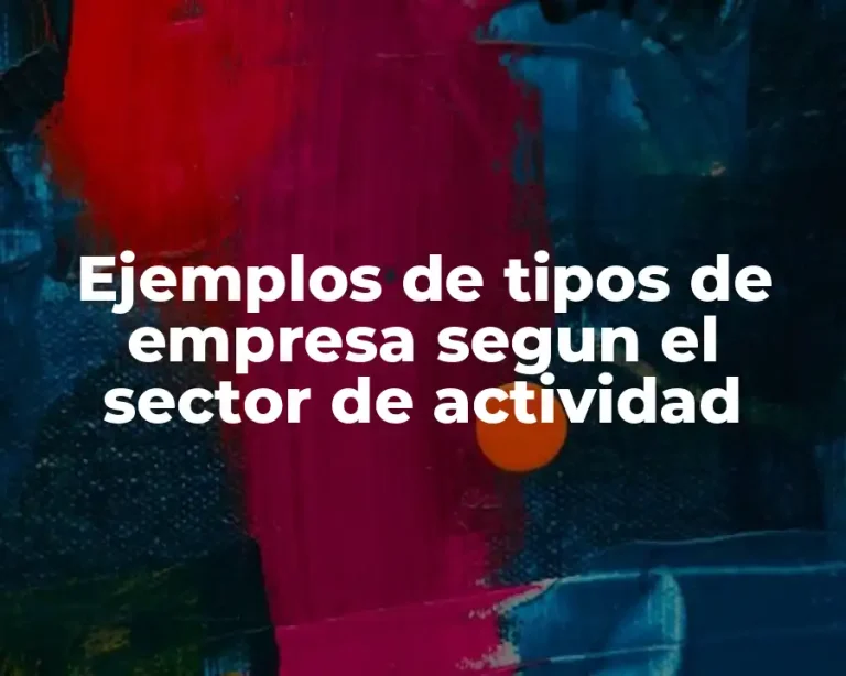 Ejemplos de tipos de empresa segun el sector de actividad