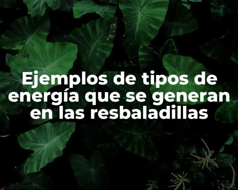 Ejemplos de tipos de energía que se generan en las resbaladillas
