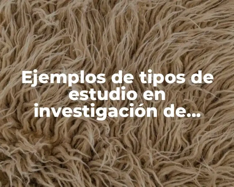 Ejemplos de tipos de estudio en investigación de clasificación arancelaria