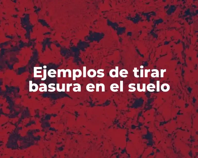 Ejemplos de tirar basura en el suelo