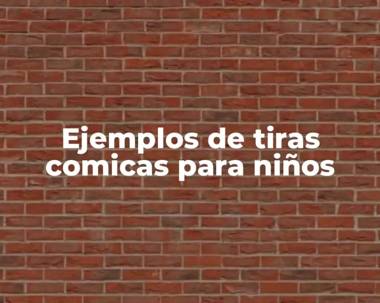 Ejemplos de tiras comicas para niños