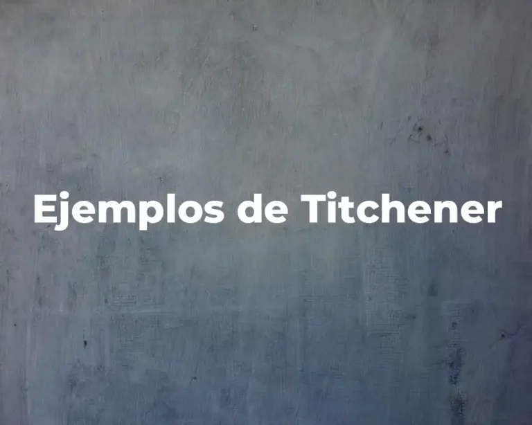 Ejemplos de Titchener