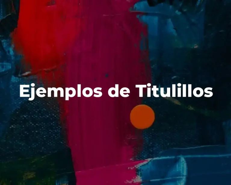 Ejemplos de Titulillos