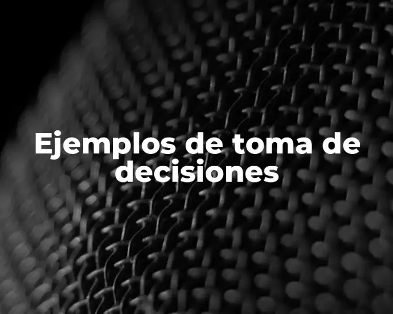 Ejemplos de toma de decisiones