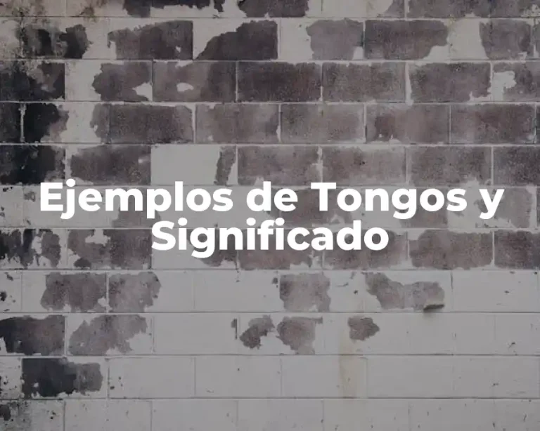 Ejemplos de Tongos y Significado