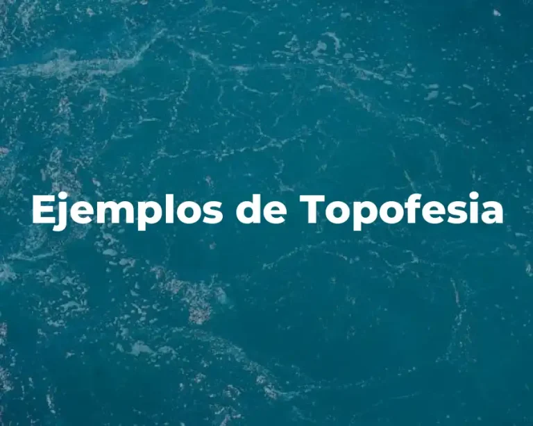 Ejemplos de Topofesia
