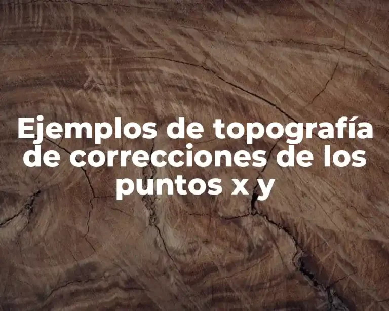 Ejemplos de topografía de correcciones de los puntos x y