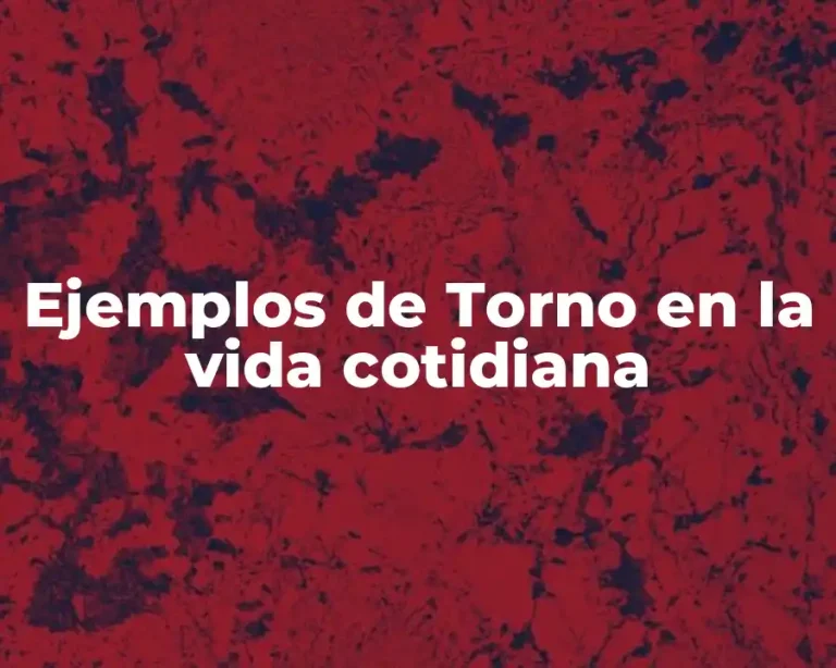 Ejemplos de Torno en la vida cotidiana