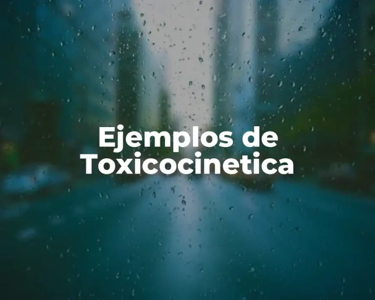 Ejemplos de Toxicocinetica