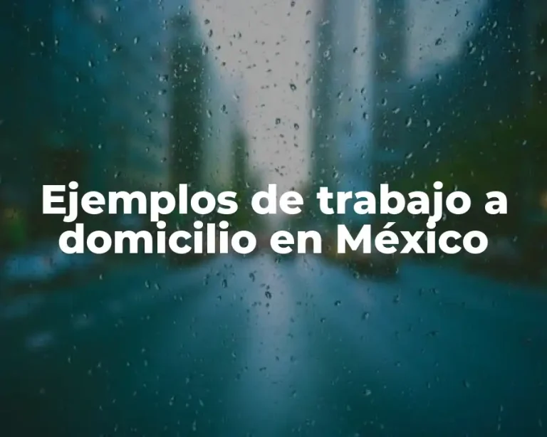 Ejemplos de trabajo a domicilio en México
