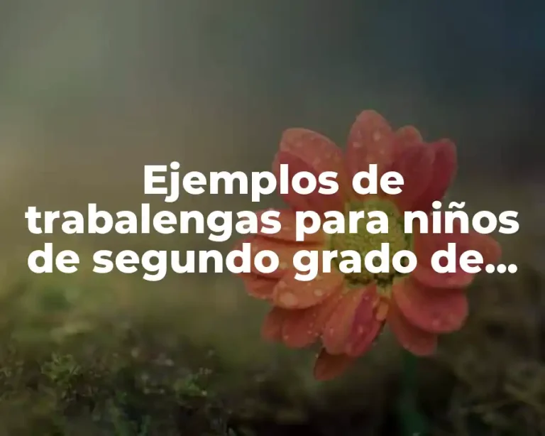 Ejemplos de trabalengas para niños de segundo grado de primaria
