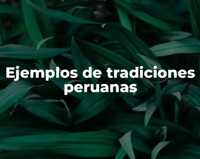 Ejemplos de tradiciones peruanas