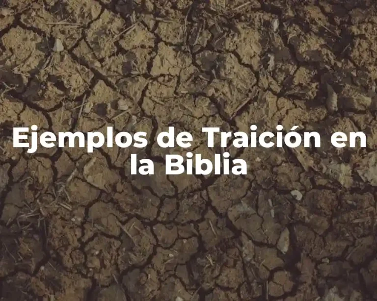Ejemplos de Traición en la Biblia