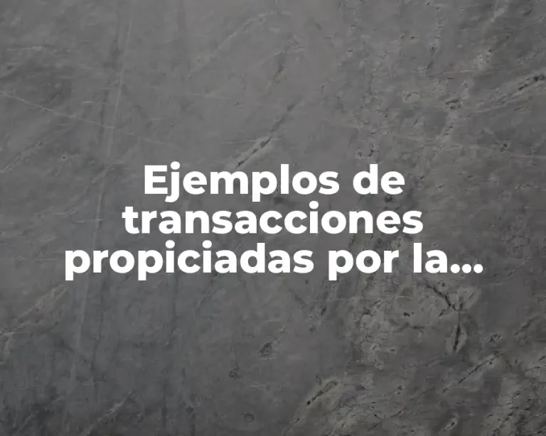 Ejemplos de transacciones propiciadas por la tecnología de la información