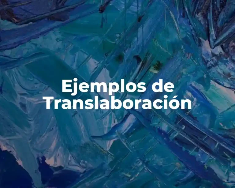 Ejemplos de Translaboración