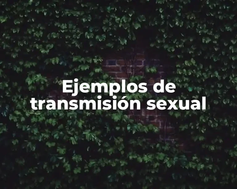 Ejemplos de transmisión sexual
