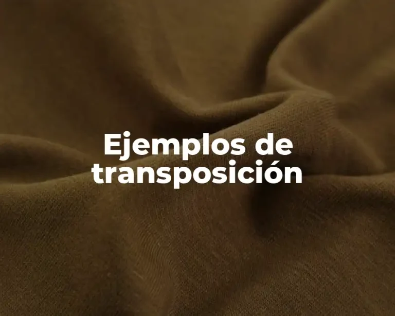 Ejemplos de transposición