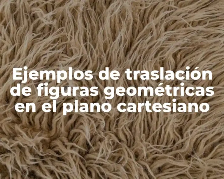 Ejemplos de traslación de figuras geométricas en el plano cartesiano