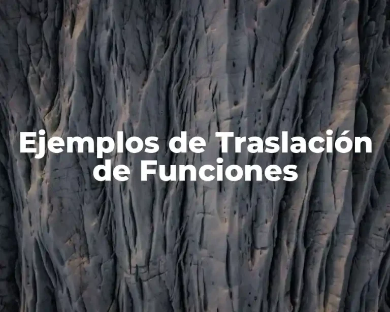 Ejemplos de Traslación de Funciones