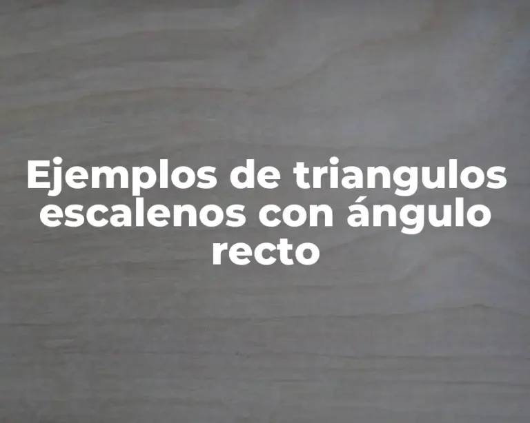 Ejemplos de triangulos escalenos con ángulo recto