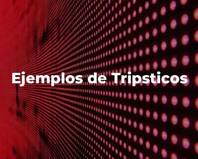 Ejemplos de Tripsticos