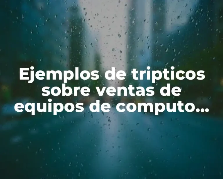 Ejemplos de tripticos sobre ventas de equipos de computo escuela