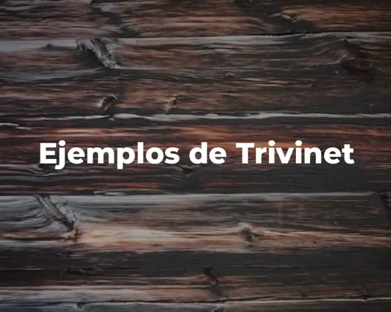 Ejemplos de Trivinet