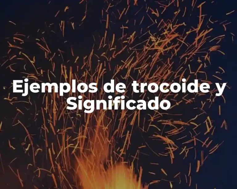 Ejemplos de trocoide y Significado