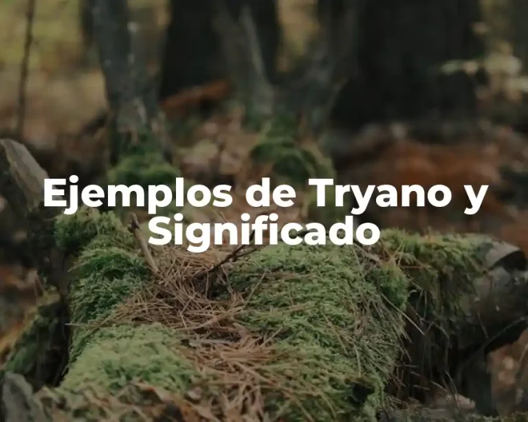 Ejemplos de Tryano y Significado
