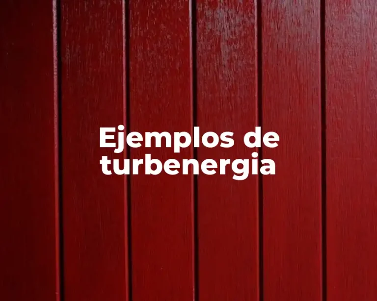 Ejemplos de turbenergia