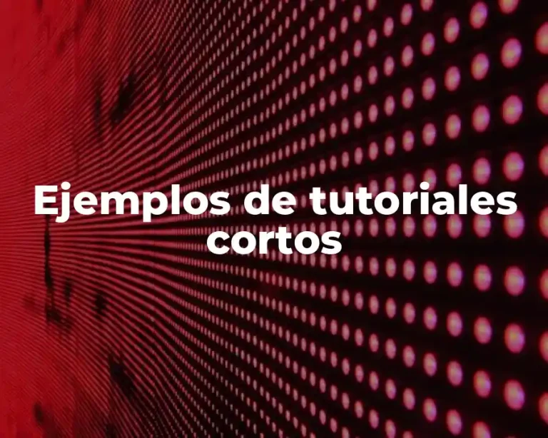 Ejemplos de tutoriales cortos