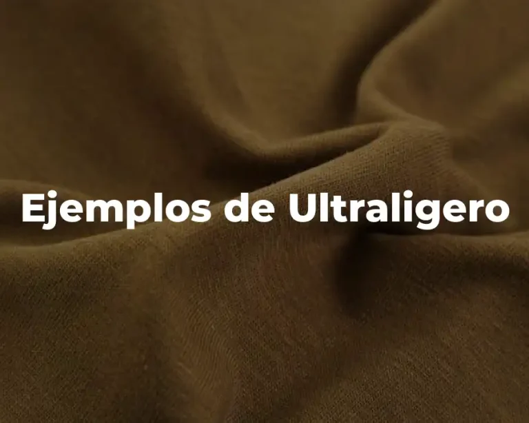 Ejemplos de Ultraligero