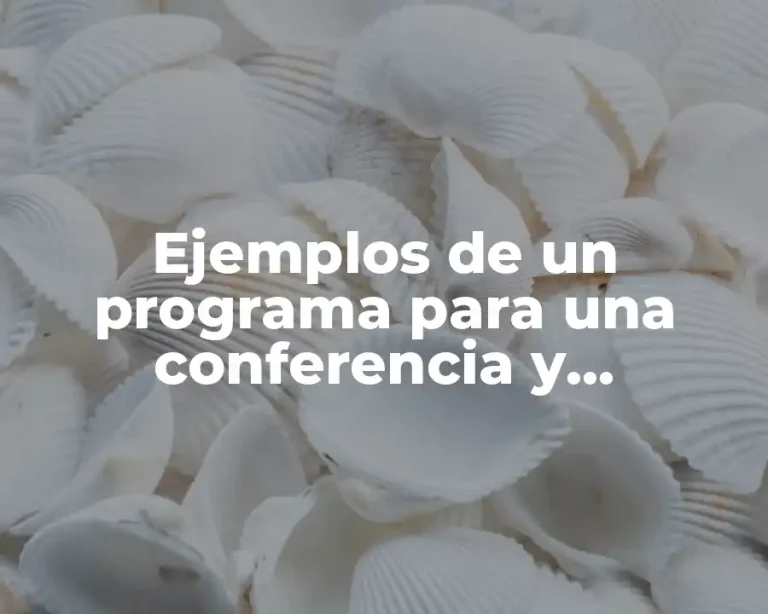 Ejemplos de un programa para una conferencia y Significado