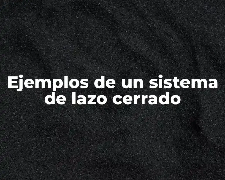 Ejemplos de un sistema de lazo cerrado
