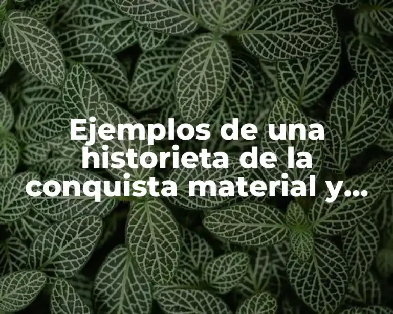 Ejemplos de una historieta de la conquista material y espiritual