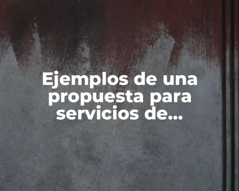 Ejemplos de una propuesta para servicios de mantenimiento de jardines es