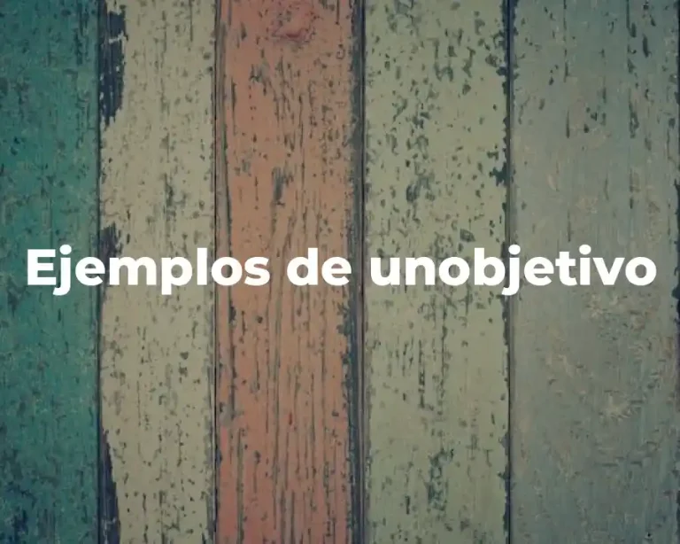 Ejemplos de unobjetivo