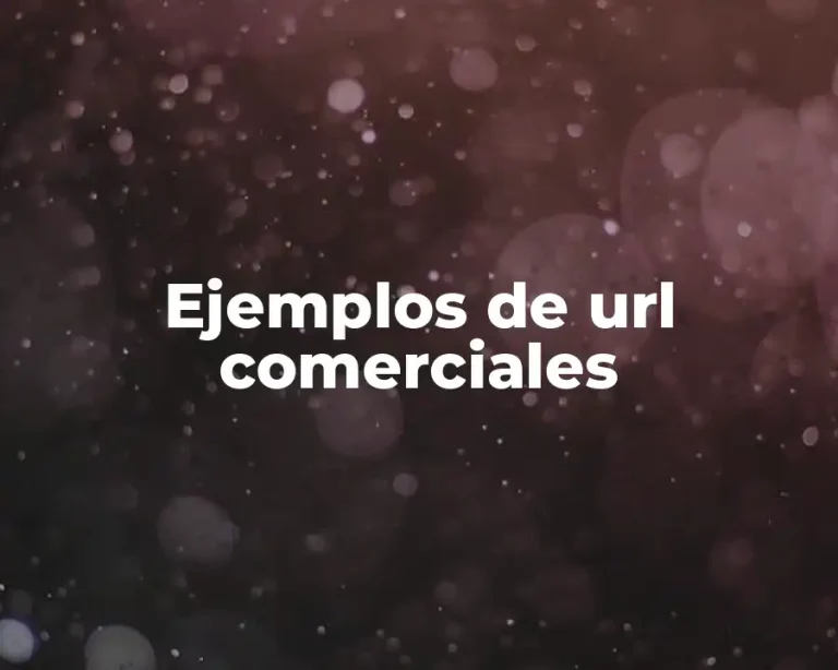 Ejemplos de url comerciales