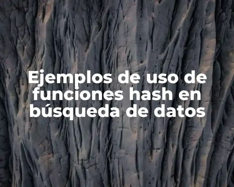 Ejemplos de uso de funciones hash en búsqueda de datos