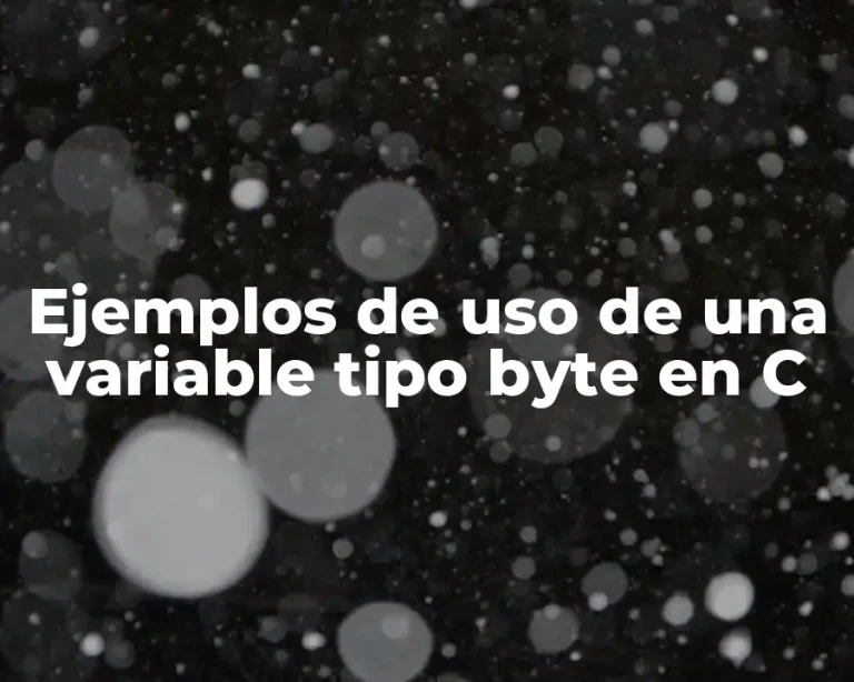 Ejemplos de uso de una variable tipo byte en C