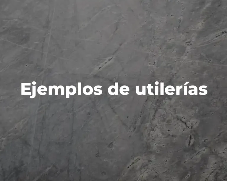 Ejemplos de utilerías