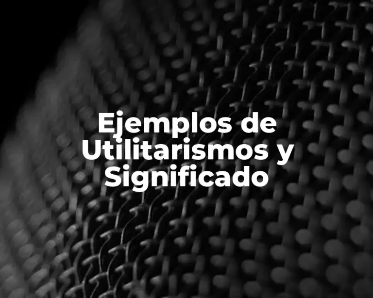 Ejemplos de Utilitarismos y Significado