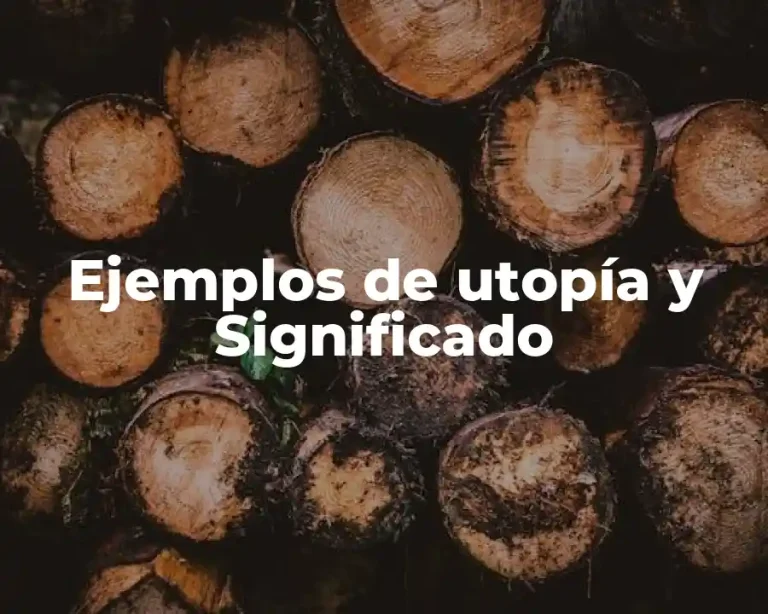 Ejemplos de utopía y Significado