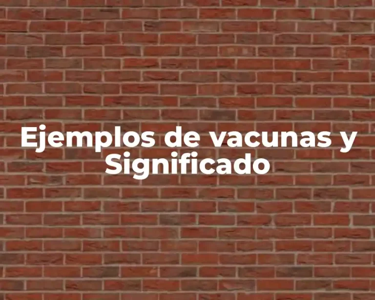 Ejemplos de vacunas y Significado
