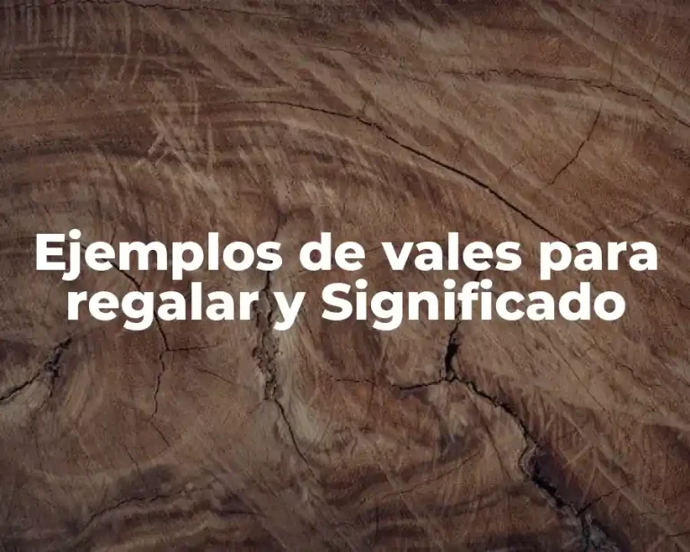 Ejemplos de vales para regalar y Significado