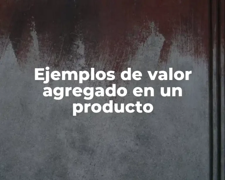 Ejemplos de valor agregado en un producto