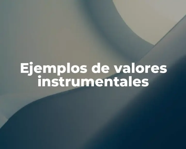Ejemplos de valores instrumentales